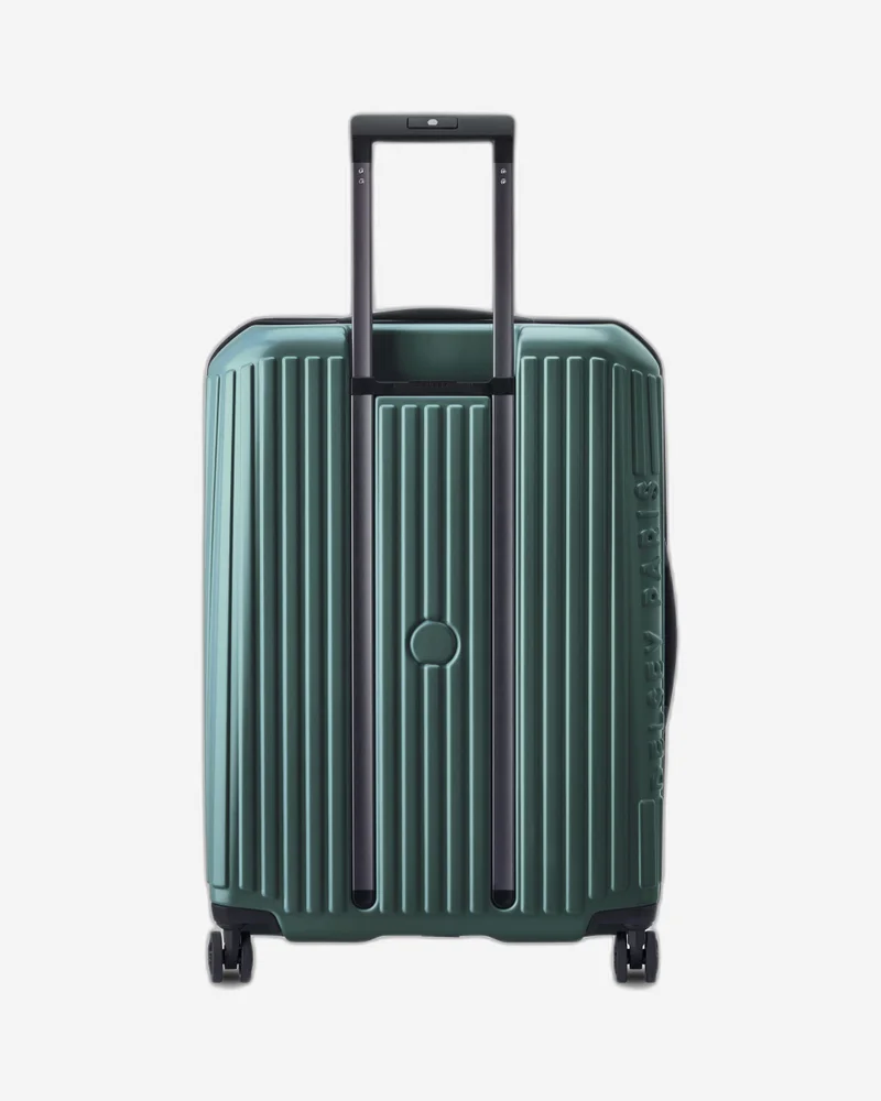 DELSEY Paris  securitime front opening 65 cm 4 double wheeled expandable check-in luggage trolley case - deep green  | Best Price UAE